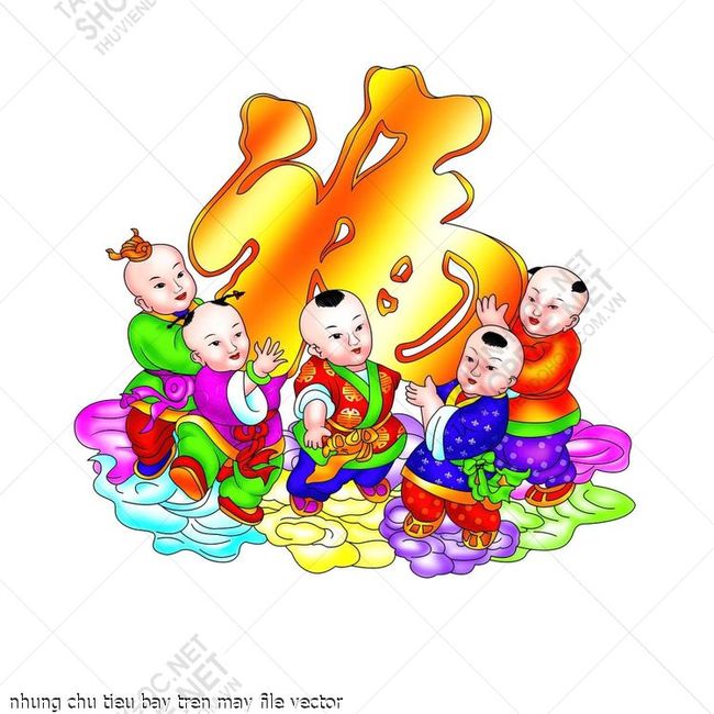 nhung chu tieu bay tren may file vector